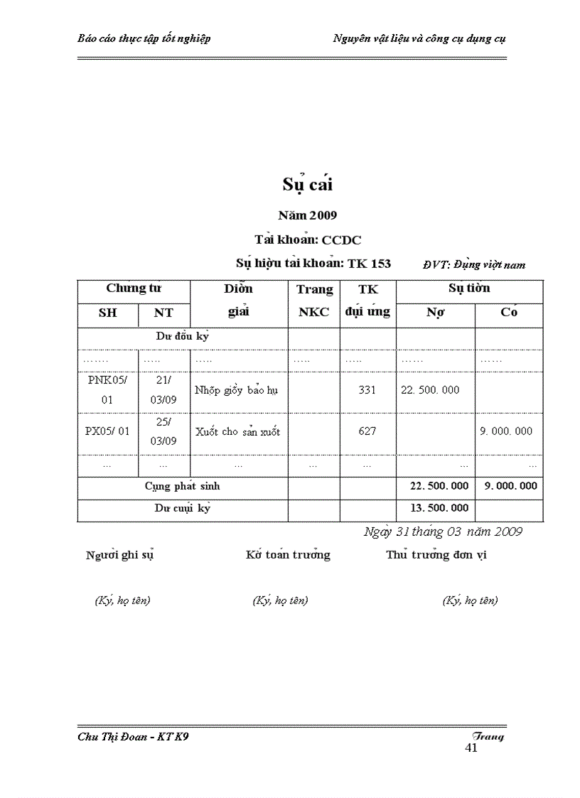 image for page Thư c tê công ta c kê toa n NVL va CCDC ta i Công ty TNHH SX TM Vu Ha i