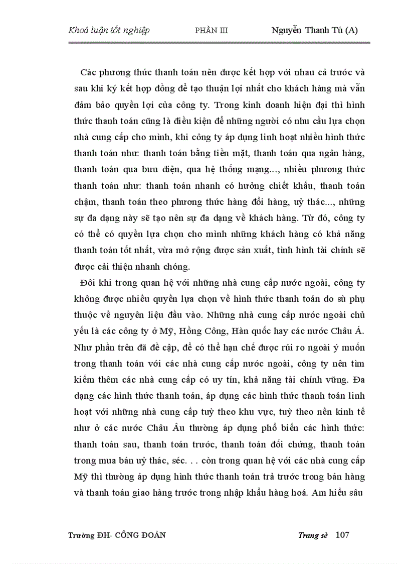 image for page Hoàn thiện công tác kế toán các nghiệp vụ thanh toán với người mua hàng và người cung cấp tại Công ty Dệt vải Công nghiệp Hà Nội 1