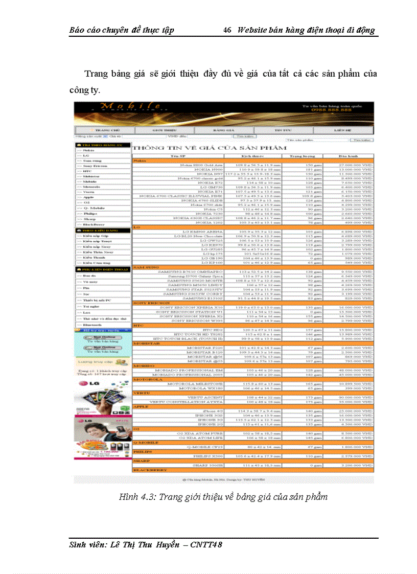 image for page Website bán hàng điện thoại di động