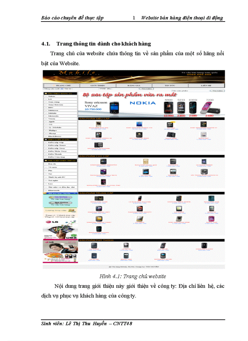 image for page Website bán hàng điện thoại di động