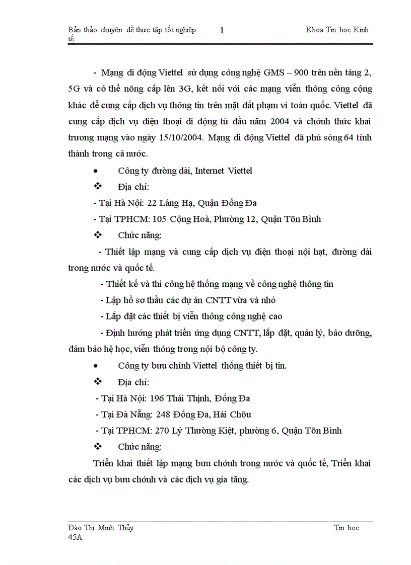 image for page Báo cáo thực tập tại Công ty Viễn thông Quân đội Viettel