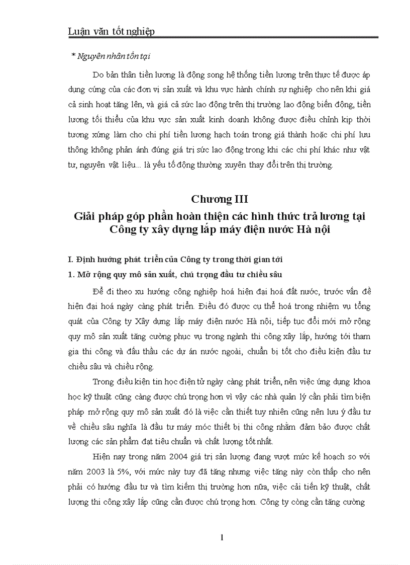 image for page Những giải pháp nhằm cải tiến các hình thức trả lương tại Công ty Xây dựng lắp máy điện nước Hà nội