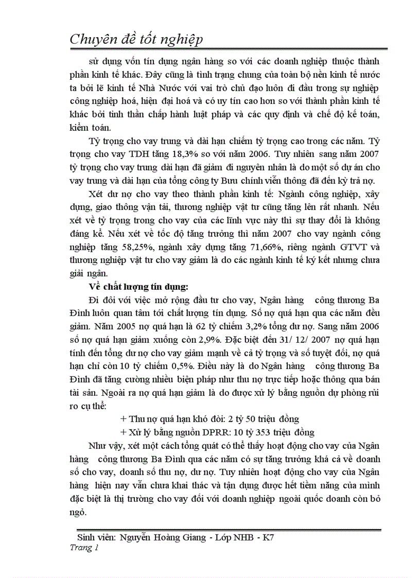 image for page Giải pháp nâng cao chất lượng tín dụng đối với doanh nghiệp vừa và nhỏ tại ngân hàng công thương khu vực Ba Đình thuộc ngân hàng TMCP công thương Việt Nam 1