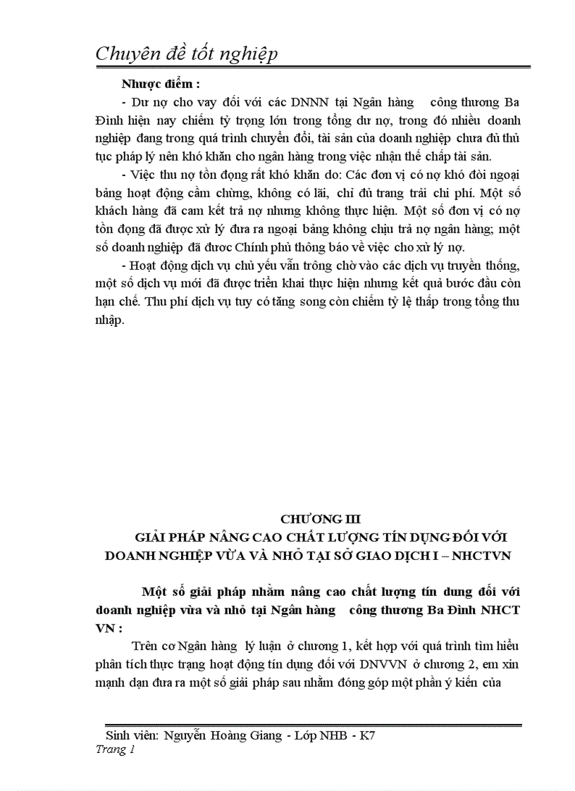 image for page Giải pháp nâng cao chất lượng tín dụng đối với doanh nghiệp vừa và nhỏ tại ngân hàng công thương khu vực Ba Đình thuộc ngân hàng TMCP công thương Việt Nam 1