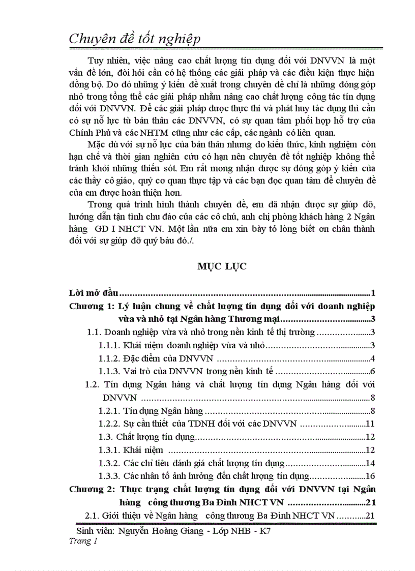 image for page Giải pháp nâng cao chất lượng tín dụng đối với doanh nghiệp vừa và nhỏ tại ngân hàng công thương khu vực Ba Đình thuộc ngân hàng TMCP công thương Việt Nam 1