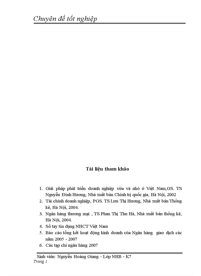 image for page Giải pháp nâng cao chất lượng tín dụng đối với doanh nghiệp vừa và nhỏ tại ngân hàng công thương khu vực Ba Đình thuộc ngân hàng TMCP công thương Việt Nam 1