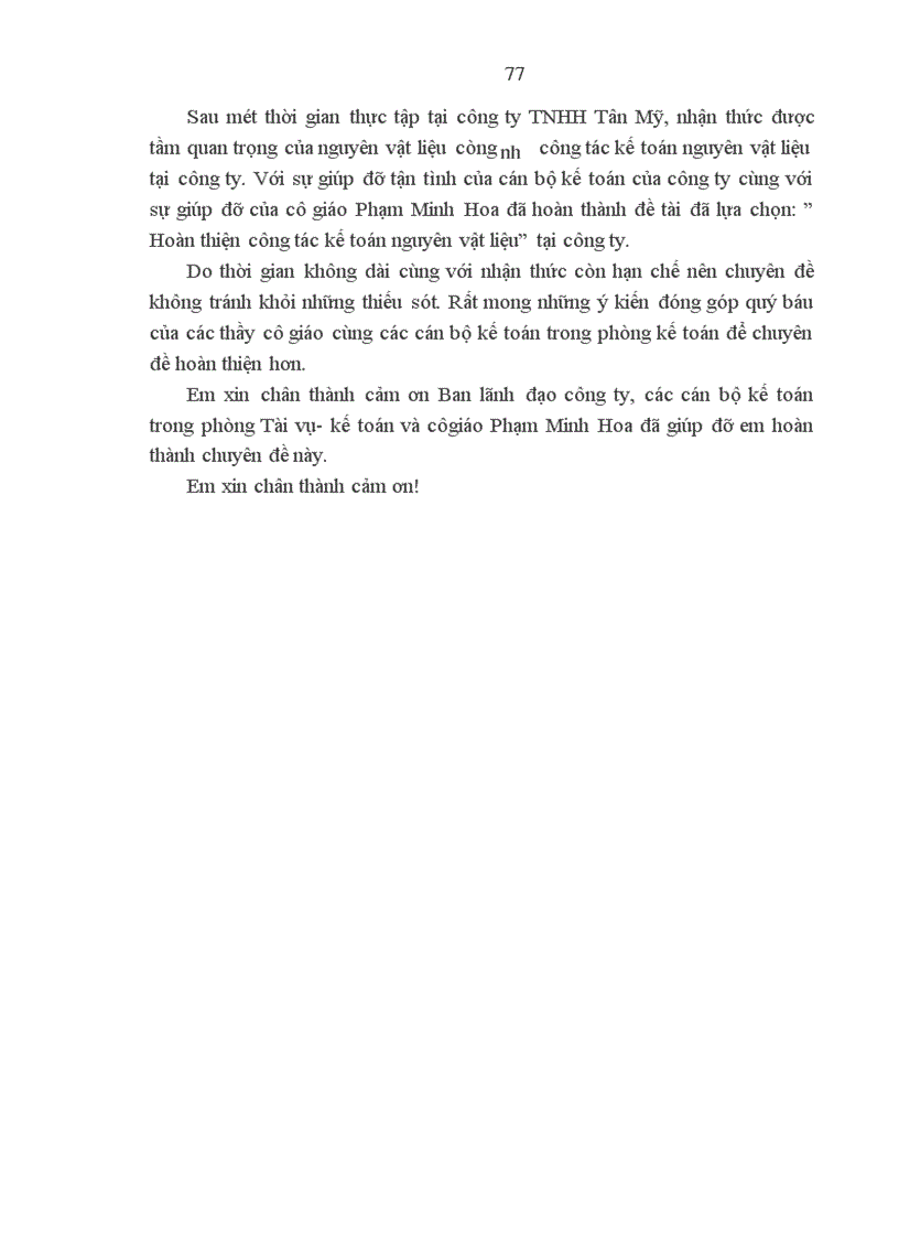 image for page Hoàn thiện công tác kế toán nguyên vật liệu tại công ty TNHH Tân Mỹ 1