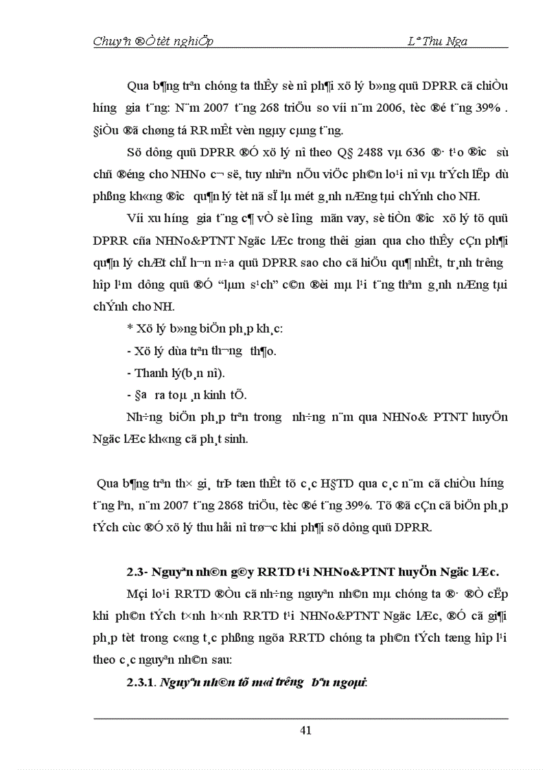 image for page Giải pháp phòng ngừa và hạn chế rủi ro tín dụng tại NHNo PTNT Huyện Ngọc Lặc Tỉnh Thanh Hoá 1