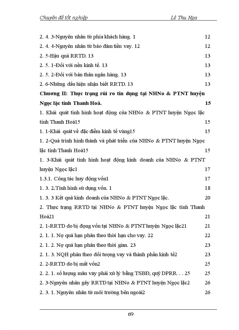 image for page Giải pháp phòng ngừa và hạn chế rủi ro tín dụng tại NHNo PTNT Huyện Ngọc Lặc Tỉnh Thanh Hoá 1