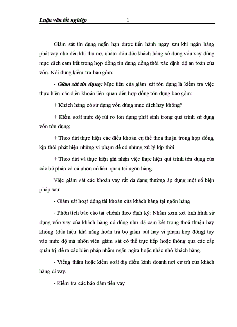 image for page Quản lý tín dụng ngắn hạn tại chi nhánh Ngân hàng ĐT PT Hưng Yên 1