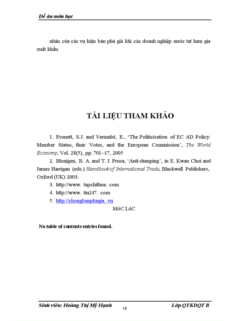 image for page Ảnh hưởng của luật chống bán phá giá của EU tới hoạt động xuất khẩu của công ty TNHH Nhà nước một thành viên giày Thượng Đình