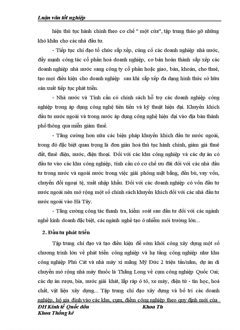 image for page Vận dụng một số phương pháp thống kê để phân tích tình hình phát triển công nghiệp trên địa bàn Hà Tây thời kỳ 2000 2005 và dự đoán đến năm 2007 1