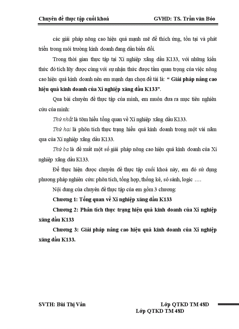 image for page Giải pháp nâng cao hiệu quả kinh doanh của Xí nghiệp xăng dầu K133