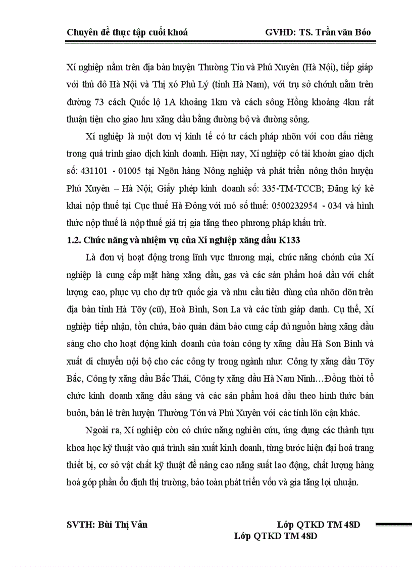 image for page Giải pháp nâng cao hiệu quả kinh doanh của Xí nghiệp xăng dầu K133