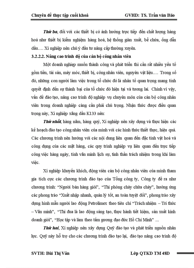 image for page Giải pháp nâng cao hiệu quả kinh doanh của Xí nghiệp xăng dầu K133