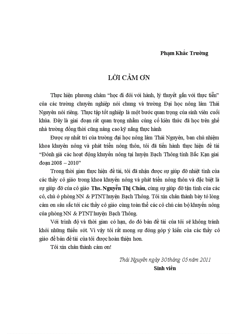 image for page Đánh giá các hoạt động khuyến nông ở huyện Bạch Thông tỉnh Bắc Kạn giai đoạn 2008 2010