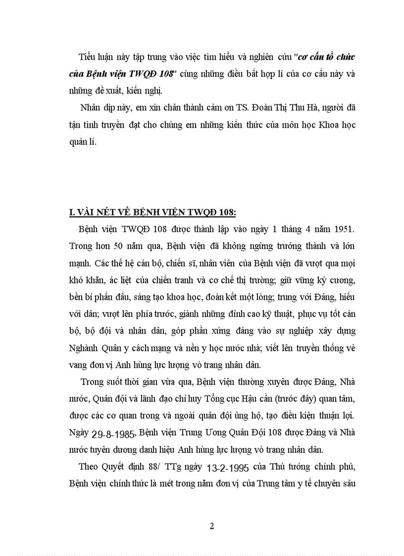 image for page Cơ cấu tổ chức của Bệnh viện TWQĐ 108