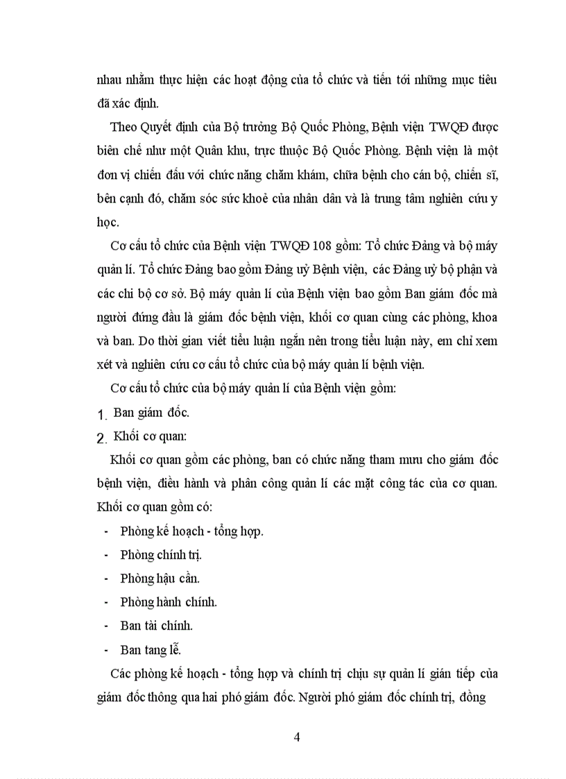 image for page Cơ cấu tổ chức của Bệnh viện TWQĐ 108