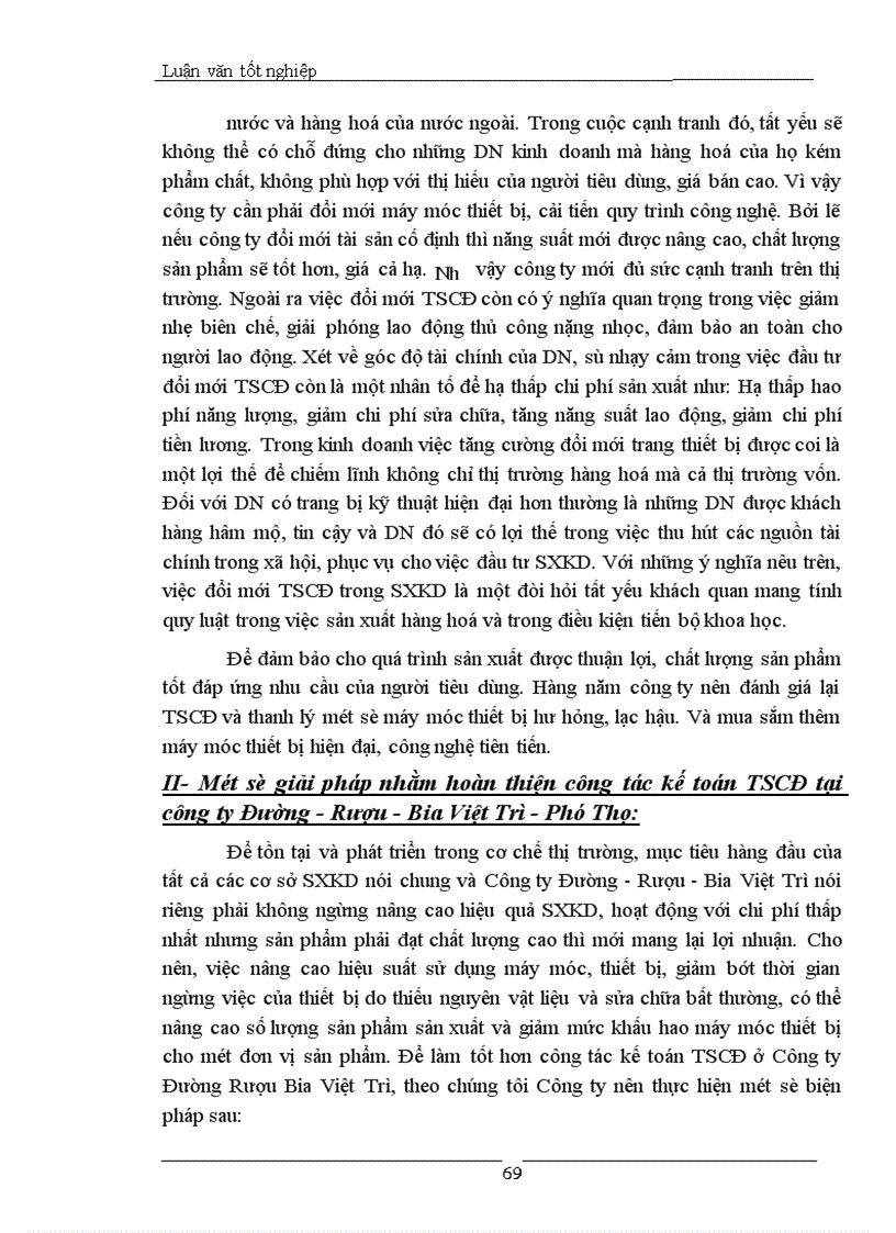 image for page Tổ chức hạch toán TSCĐ tại Công ty Đường Rượu Bia Việt Trì 1