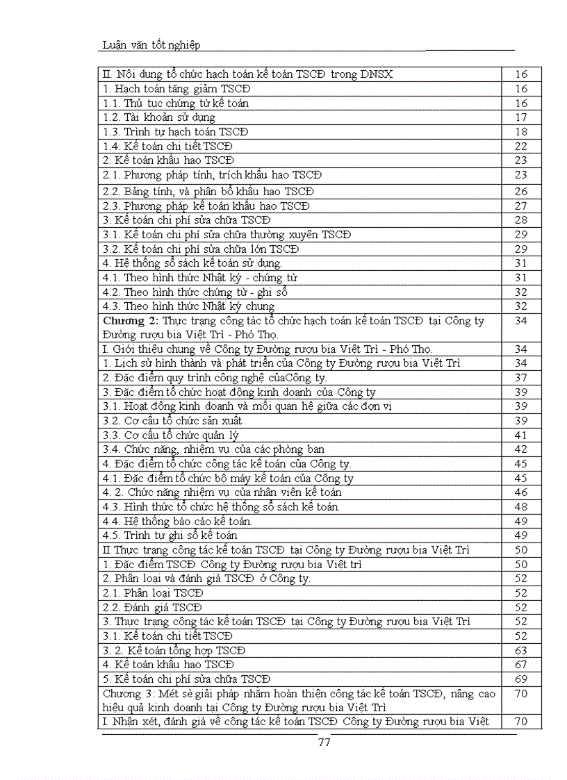 image for page Tổ chức hạch toán TSCĐ tại Công ty Đường Rượu Bia Việt Trì 1