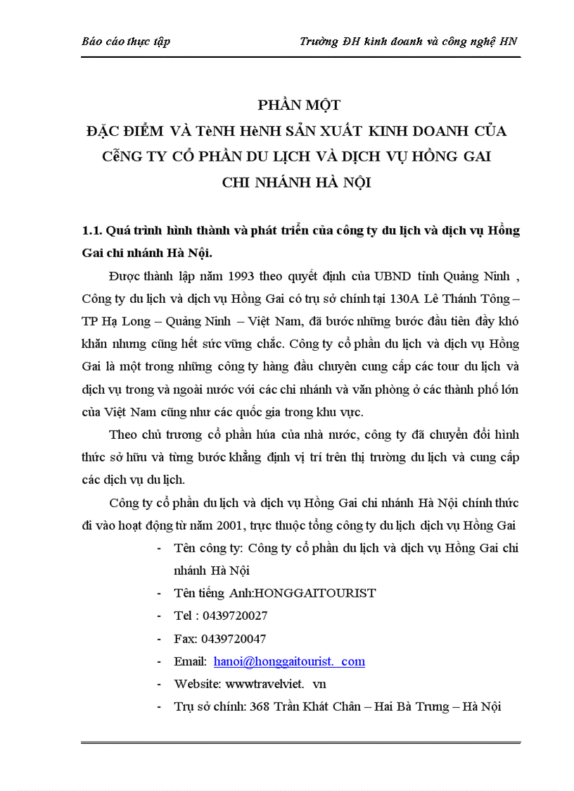image for page Tình hình tổ chức bộ máy kế toán và công tác kế toán tại Công ty cổ phần du lịch và dịch vụ Hồng Gai chi nhánh Hà Nội 1