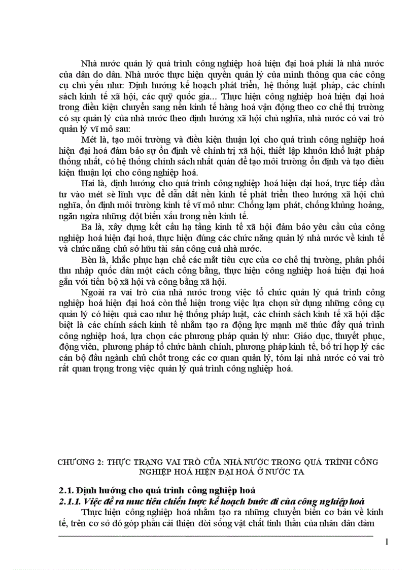 image for page Vai trò của Nhà nước đối với quá trình công nghiệp hoá hiện đại hoá ở nước ta