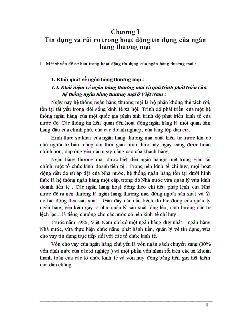 image for page Thực trạng tín dụng và rủi ro tín dụng tại NHNN và PTNT Hà Nội 1