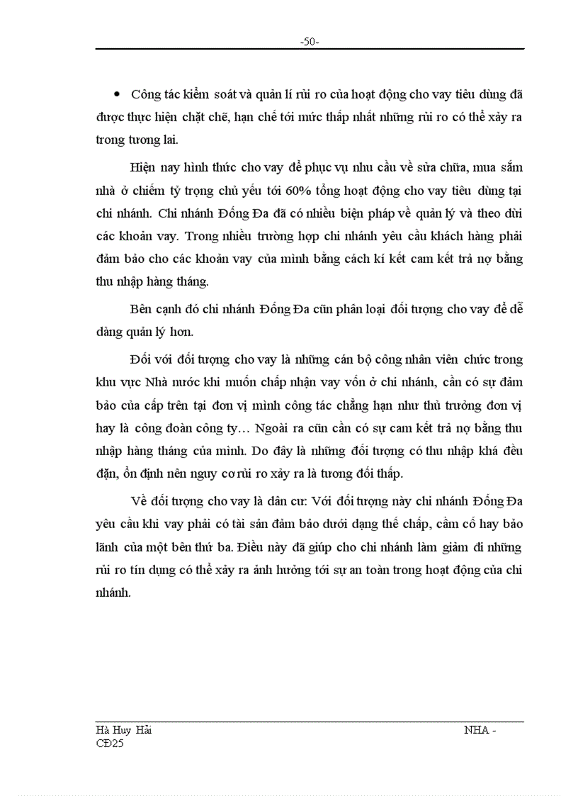 image for page Mở rộng hoạt động cho vay tiêu dùng tại Ngân hàng nông nghiệp và phát triển nông thôn chi nhánh Đống Đa 1