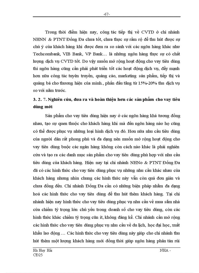 image for page Mở rộng hoạt động cho vay tiêu dùng tại Ngân hàng nông nghiệp và phát triển nông thôn chi nhánh Đống Đa 1
