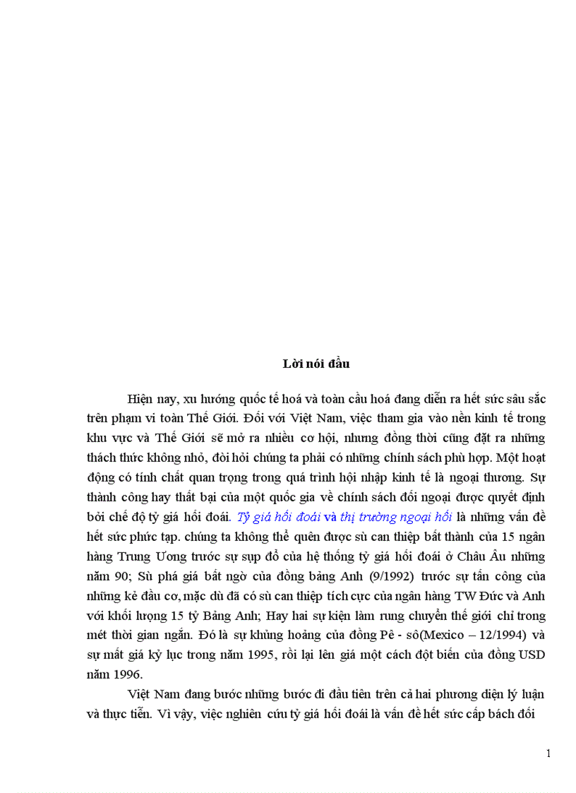 image for page Tỷ giá hối đoái và thị trường ngoại hối