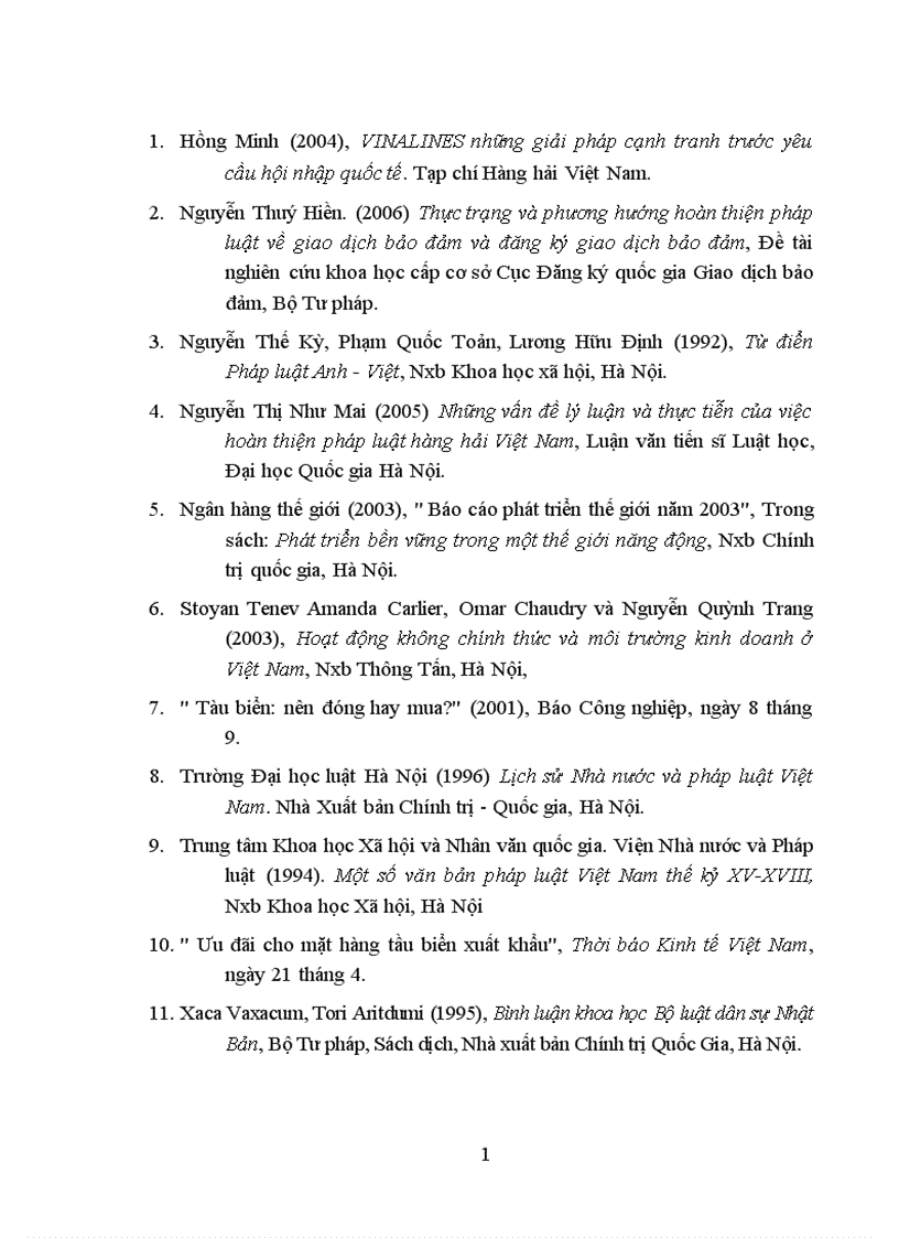 image for page Phương hướng hoàn thiện quy định giao dịch bảo đảm trong pháp luật hàng hải Việt Nam