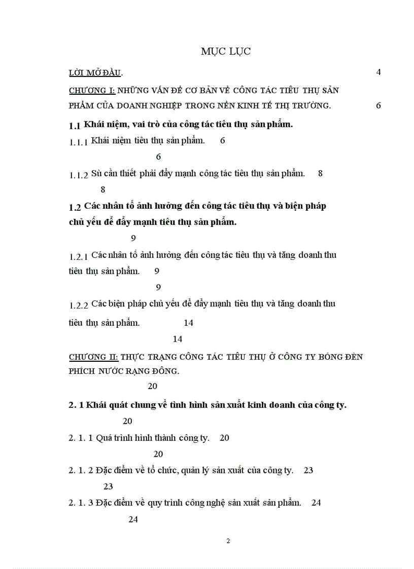 image for page Thực trạng về công tác tiêu thụ sản phẩm ở Công ty Bóng Đèn Phích Nước Rạng Đông 1