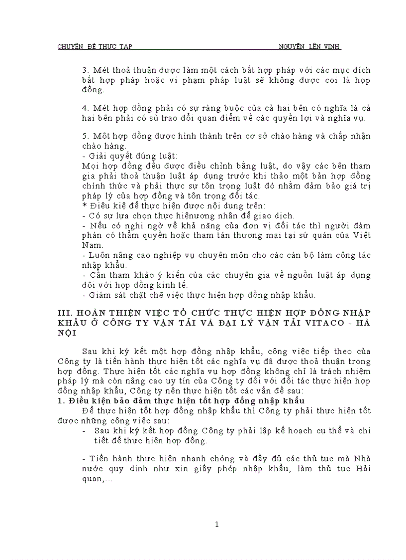 image for page Hoàn thiện việc ký kết và thực hiện hợp đồng nhập khẩu Công ty vận tải và đại lý vận tải Hà nội VITACO 1