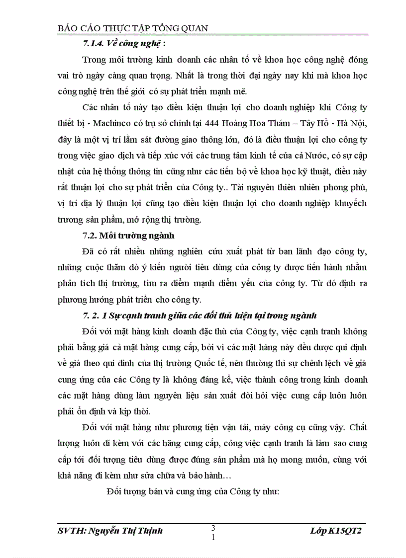 image for page Báo cáo thực tập tổng hợp tại Công ty cổ phần Thiết bị Phụ tùng MACHINCO