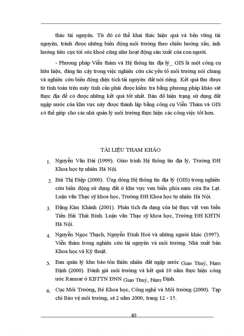 image for page Ứng dụng viễn thám và hệ thông tin địa lý GIS trong đánh giá biến động sử dụng tài nguyên đất ngập nước khu vực cửa sông Hồng