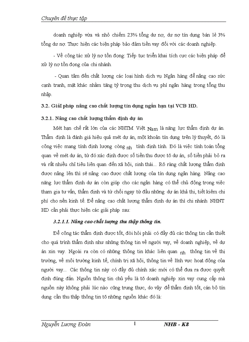 image for page Nâng cao chất lượng tín dụng ngắn hạn tại Ngân hàng TMCP Ngoại thương Việt Nam Chi nhánh Hải Dương