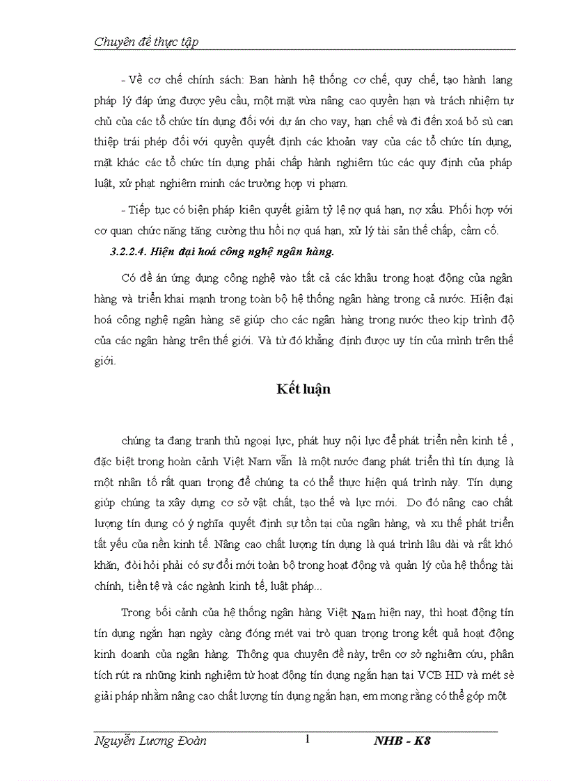 image for page Nâng cao chất lượng tín dụng ngắn hạn tại Ngân hàng TMCP Ngoại thương Việt Nam Chi nhánh Hải Dương