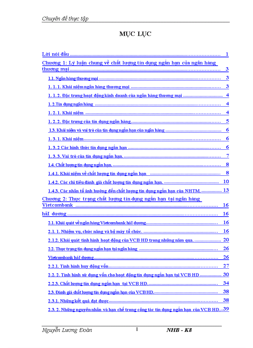 image for page Nâng cao chất lượng tín dụng ngắn hạn tại Ngân hàng TMCP Ngoại thương Việt Nam Chi nhánh Hải Dương