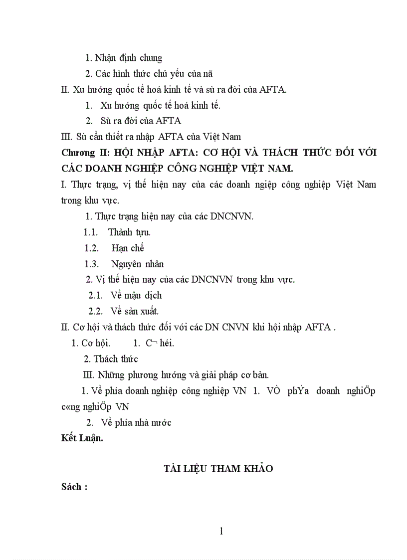 image for page Hội nhập AFTA Cơ hội và thách thức đối với các doanh nghiệp công nghiệp Việt Nam 1