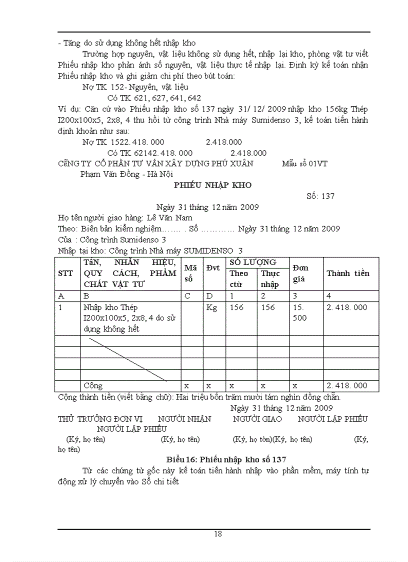 image for page Hoàn thiện kế toán nguyên vật liệu tại Công ty cổ phần Tư vấn Xây dựng Phú Xuân