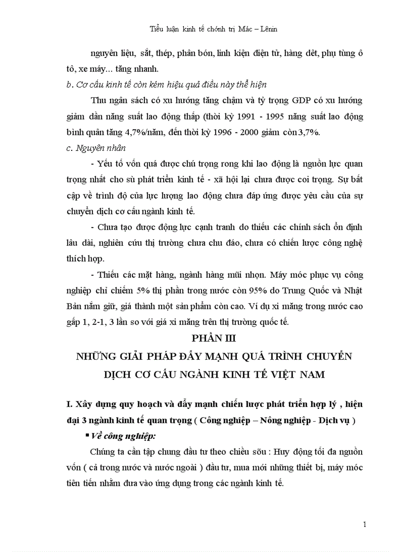 image for page Chuyển dịch cơ cấu ngành kinh tế theo hướng CNH HĐH trong điều kiện hội nhập kinh tế Quốc Tế 1