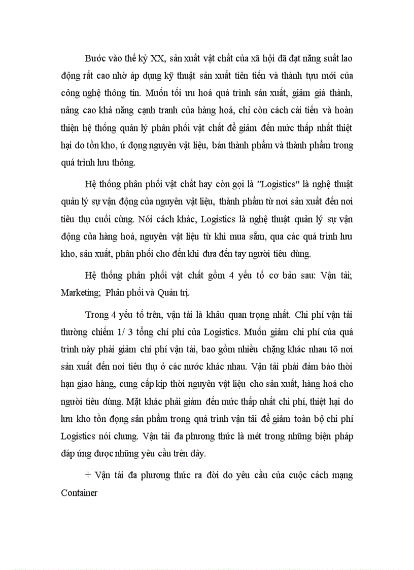 image for page Vận tải Đa phương thức quốc tế thực trạng và hướng phát triển ở khu vực phía Bắc 1
