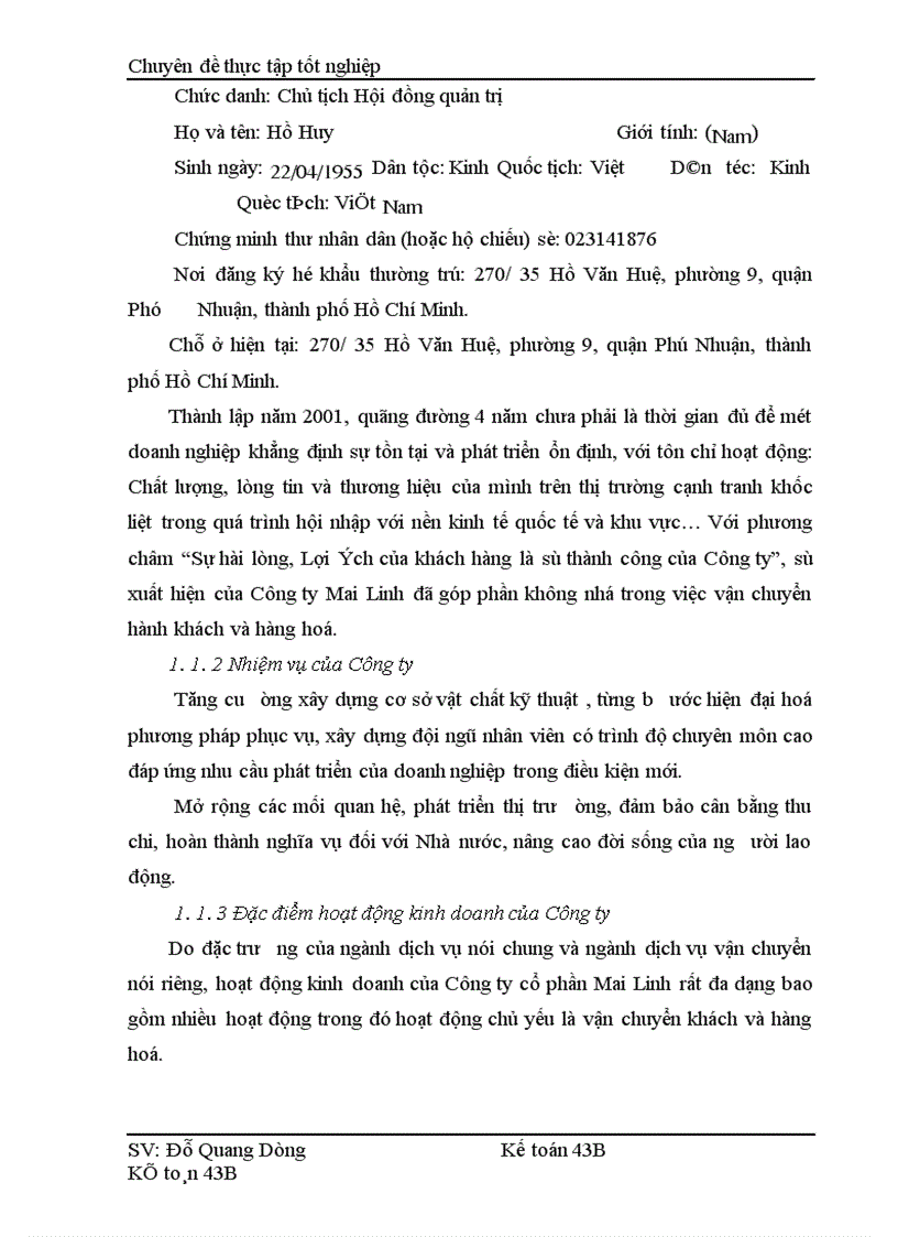 image for page Hoàn thiện hạch toán doanh thu xác định kết quả kinh doanh tại Công ty Cổ phần Mai Linh Hà Nội 1