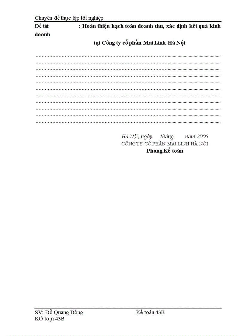 image for page Hoàn thiện hạch toán doanh thu xác định kết quả kinh doanh tại Công ty Cổ phần Mai Linh Hà Nội 1