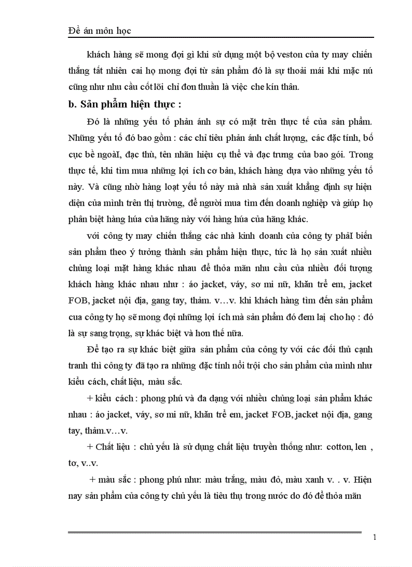image for page Sản phẩm dệt may xét từ góc độ marketing và các giải pháp về sản phẩm trong hoạt động marketing của Công ty may Chiến Thắng 1