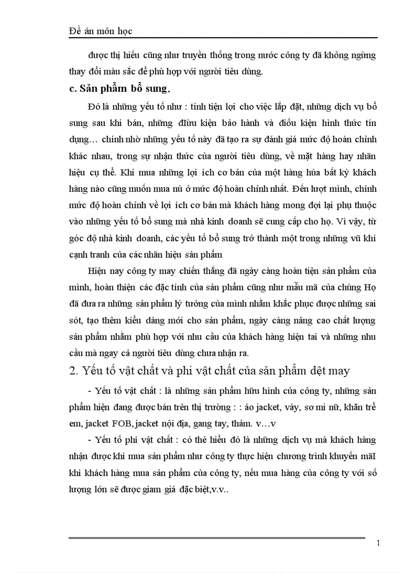 image for page Sản phẩm dệt may xét từ góc độ marketing và các giải pháp về sản phẩm trong hoạt động marketing của Công ty may Chiến Thắng 1