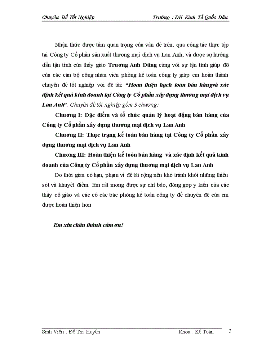 image for page Hoàn thiện hạch toán bán hàngvà xác định kết quả kinh doanh tại Công ty Cổ phần xây dựng thương mại dịch vụ Lan Anh 1