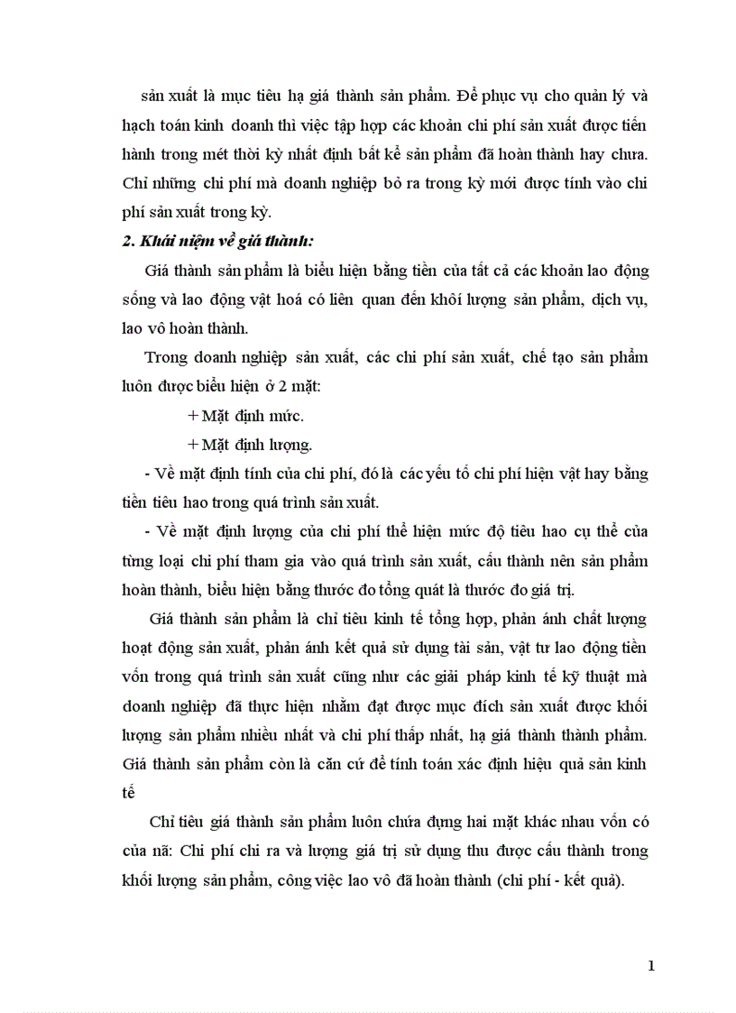 Một số ý kiến nhằm hoàn thiện công tác kế toán tập hợp chi phí sản xuất để tính giá thành sản phẩm tại Công ty dụng cụ cắt và đo lường cơ khí 1
