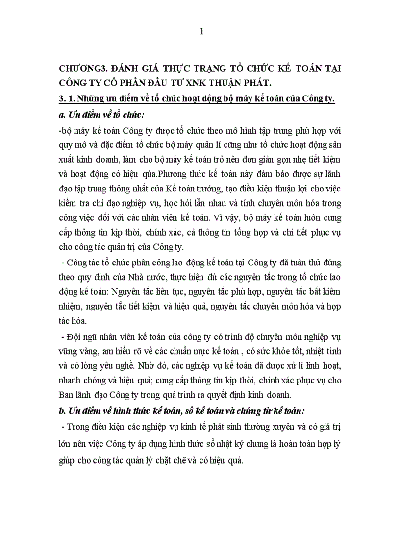image for page Đánh giá thực trạng tổ chức kế toán tại Công ty cổ phần Đầu tư XNK Thuận Phát