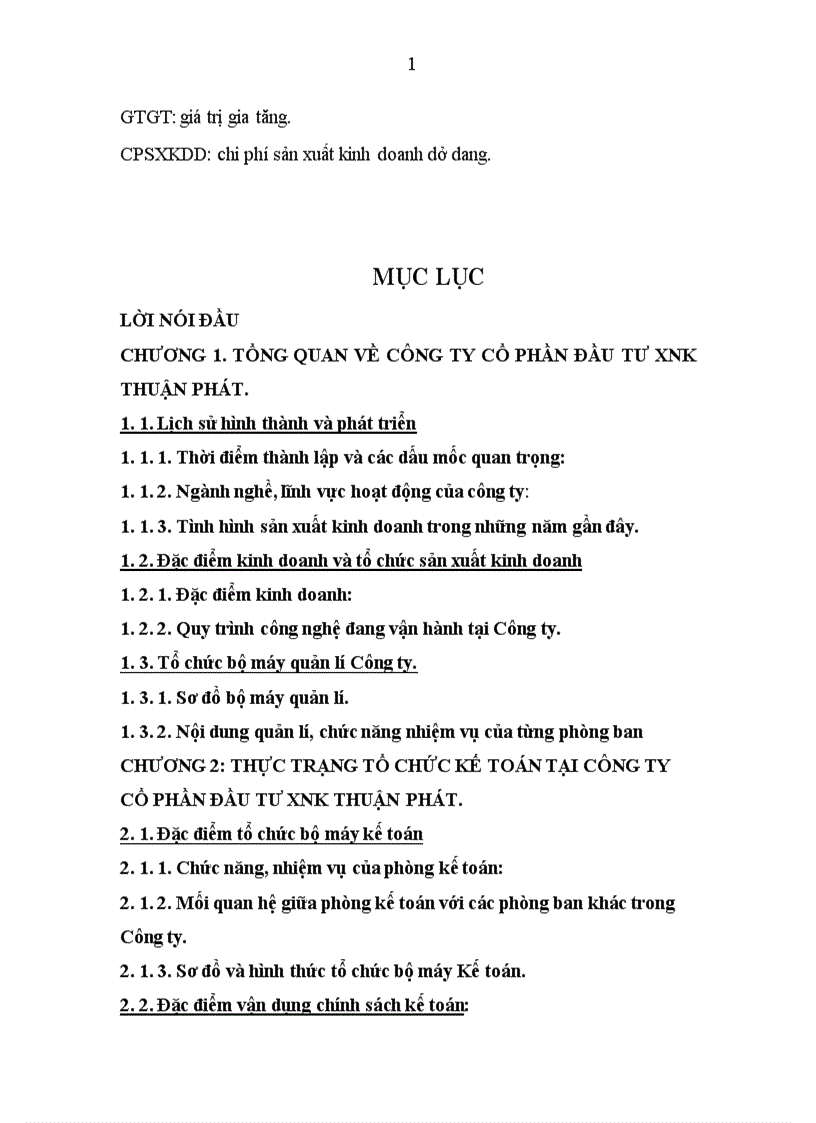 image for page Đánh giá thực trạng tổ chức kế toán tại Công ty cổ phần Đầu tư XNK Thuận Phát